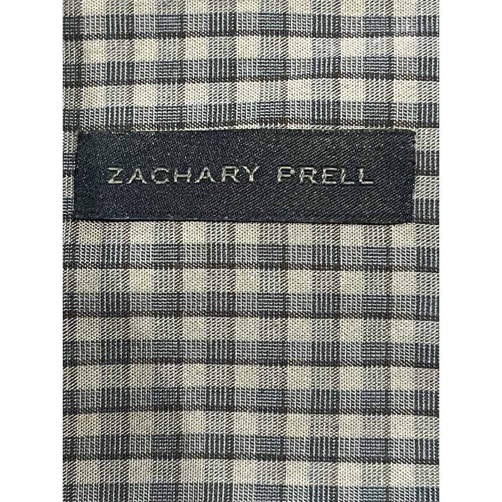 Zachary Prell Men's Button Up Shirt Size‎ Medium Plaid Gray And Blue - Picture 5 of 6
